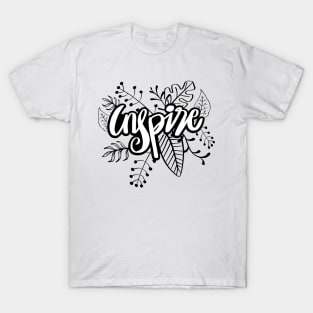 Inspirational hand lettering inspire. Slogan concept. T-Shirt